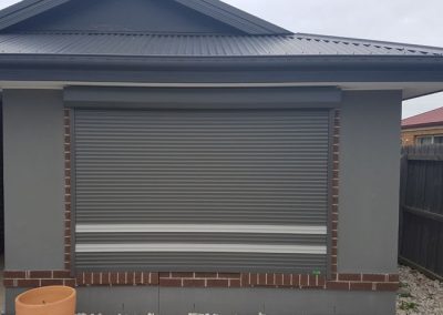 Grey Outdoor Installed Roller Shutters in Adelaide