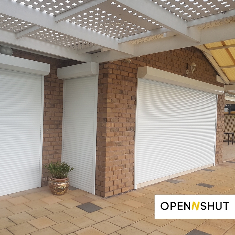 White roller shutters in Adelaide