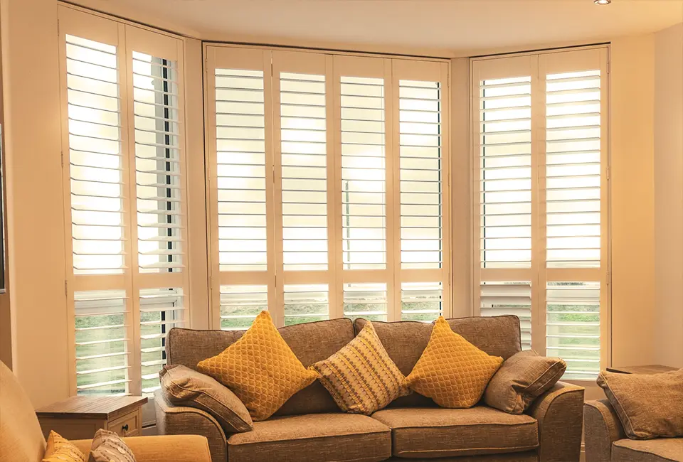 Plantation Shutters for a living Room