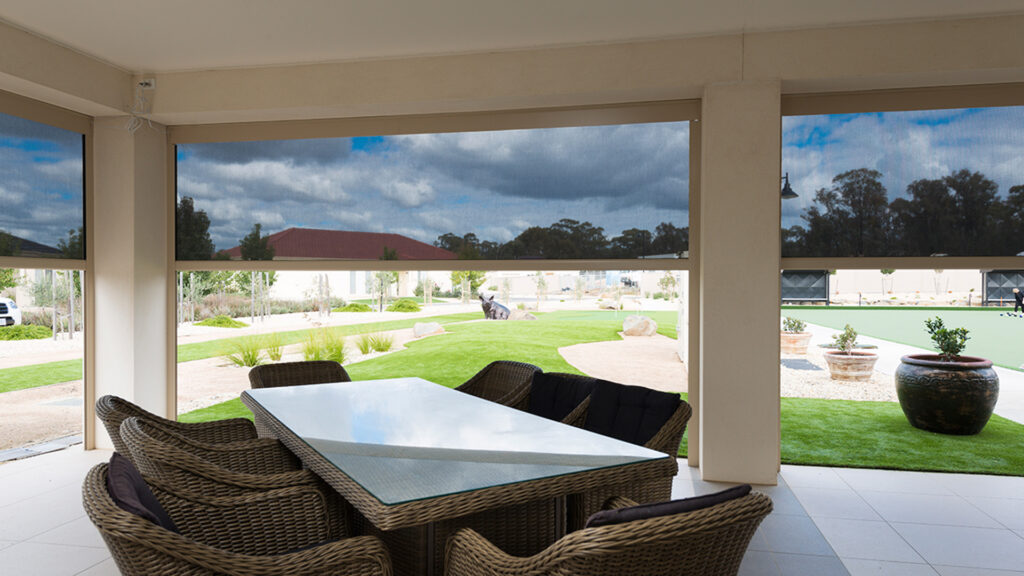 outdoor blind shades in Perth home