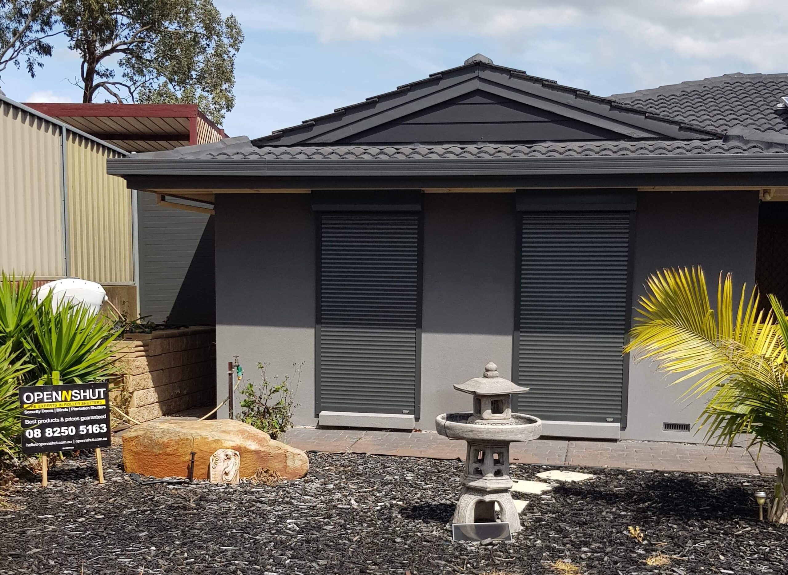 Black roller shutters from ONS in Adelade