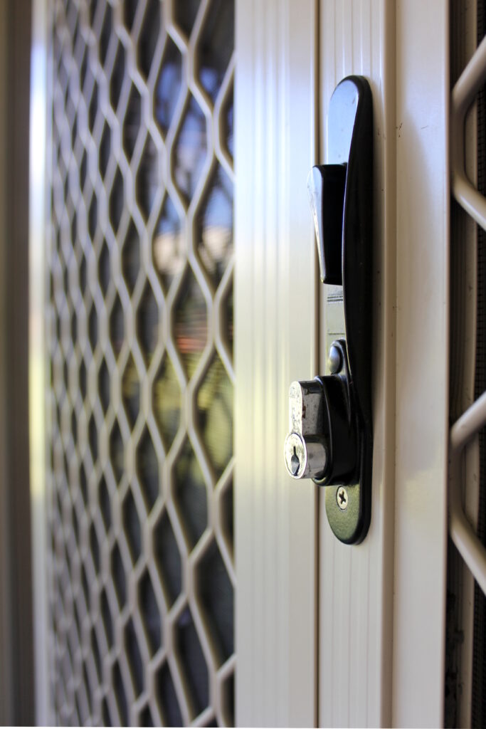 Close Up Of Security Sliding Door