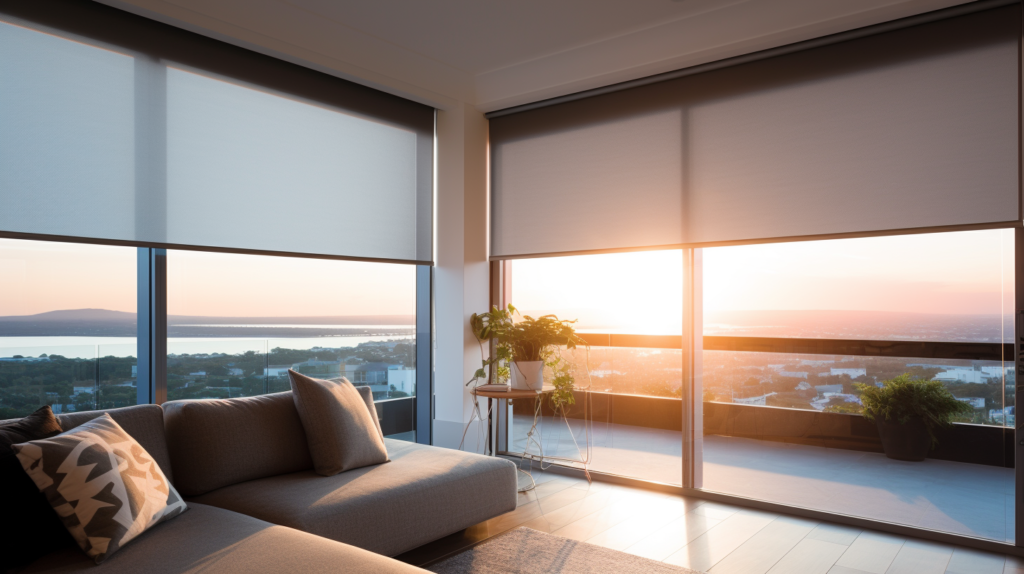 Light filtering roller Blinds installed in Perth.