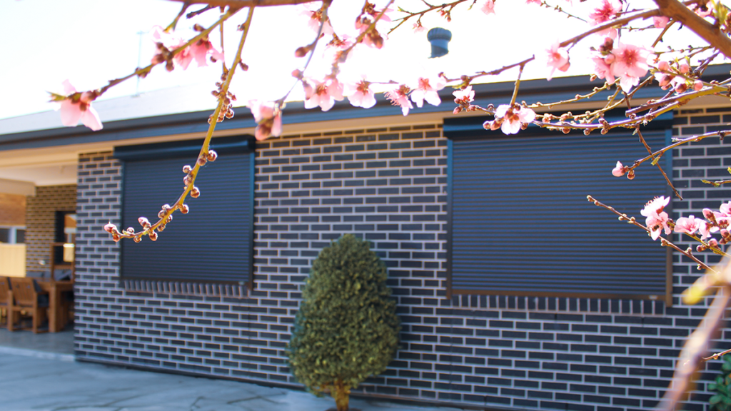 Roller Shutters offering protection against the harsh sun.